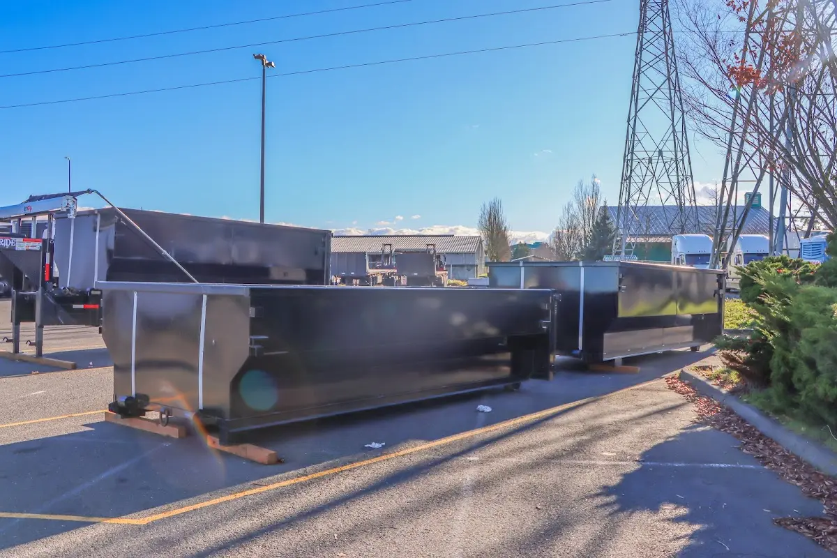 Roll-off dumpster ready for waste disposal at job site for 20 Yard Dumpster Rental in Vero Beach South